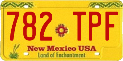 NM license plate 782TPF