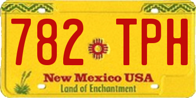 NM license plate 782TPH