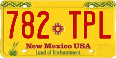 NM license plate 782TPL