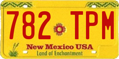 NM license plate 782TPM
