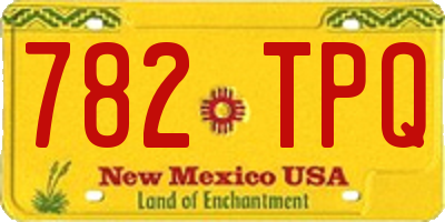 NM license plate 782TPQ