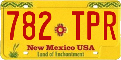 NM license plate 782TPR