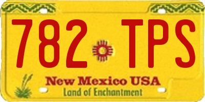 NM license plate 782TPS