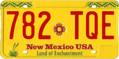NM license plate 782TQE