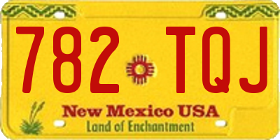 NM license plate 782TQJ