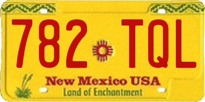 NM license plate 782TQL