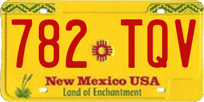 NM license plate 782TQV