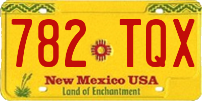NM license plate 782TQX