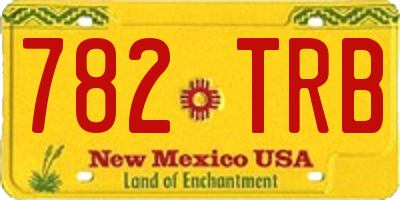NM license plate 782TRB