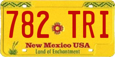 NM license plate 782TRI