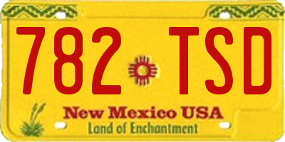 NM license plate 782TSD
