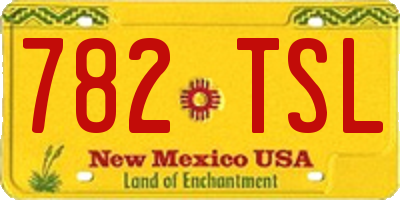 NM license plate 782TSL