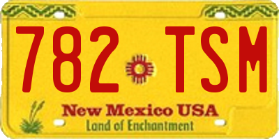 NM license plate 782TSM
