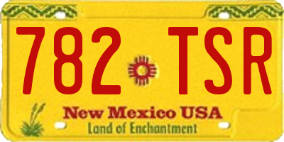 NM license plate 782TSR