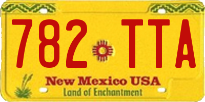 NM license plate 782TTA