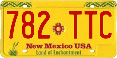 NM license plate 782TTC