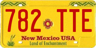 NM license plate 782TTE