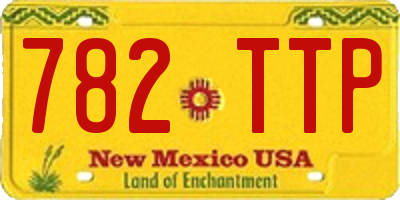 NM license plate 782TTP