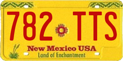NM license plate 782TTS