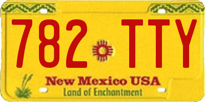 NM license plate 782TTY