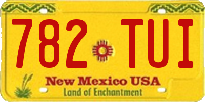 NM license plate 782TUI