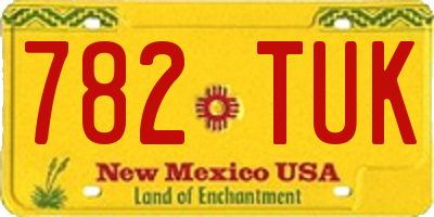 NM license plate 782TUK