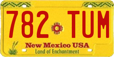 NM license plate 782TUM