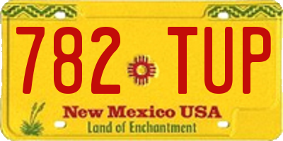 NM license plate 782TUP