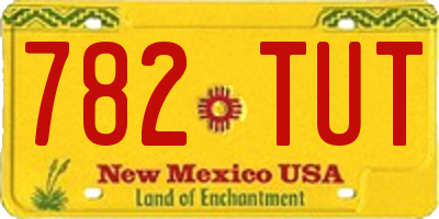 NM license plate 782TUT