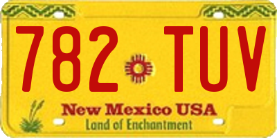 NM license plate 782TUV