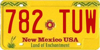 NM license plate 782TUW