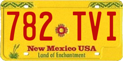 NM license plate 782TVI