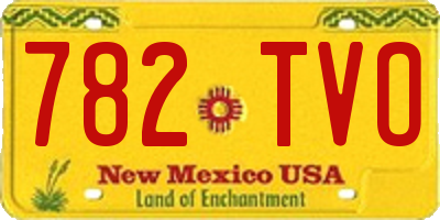 NM license plate 782TVO