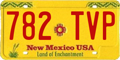 NM license plate 782TVP
