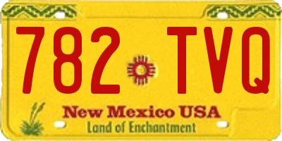 NM license plate 782TVQ