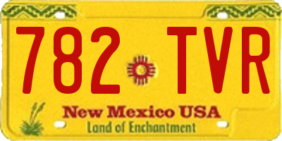NM license plate 782TVR