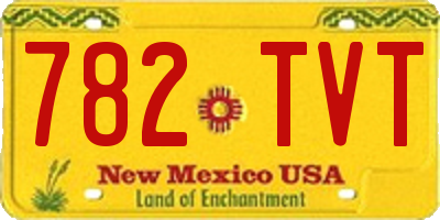 NM license plate 782TVT