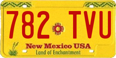 NM license plate 782TVU