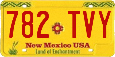 NM license plate 782TVY