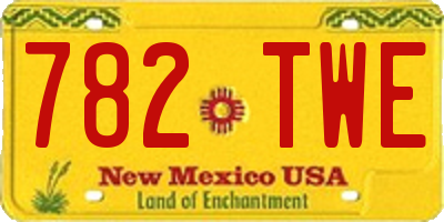 NM license plate 782TWE