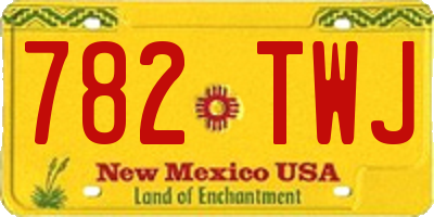 NM license plate 782TWJ