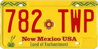 NM license plate 782TWP