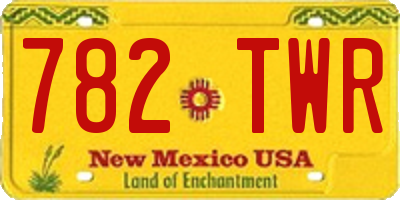 NM license plate 782TWR