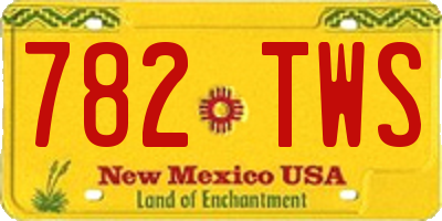 NM license plate 782TWS