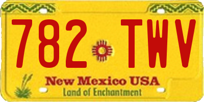 NM license plate 782TWV
