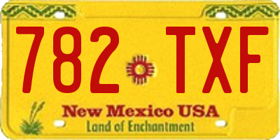 NM license plate 782TXF