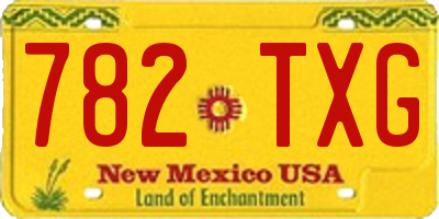 NM license plate 782TXG