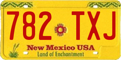 NM license plate 782TXJ