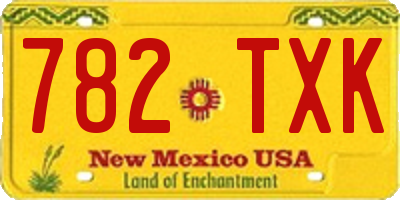 NM license plate 782TXK