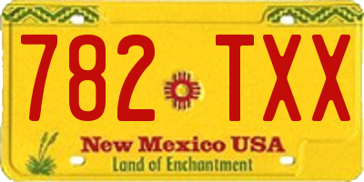 NM license plate 782TXX